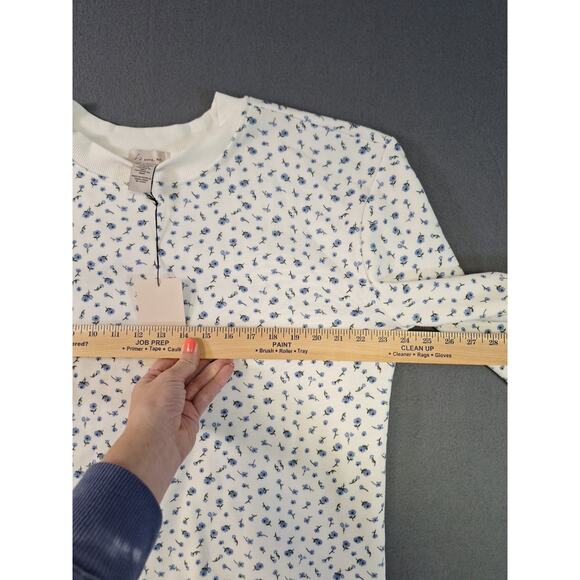 If it were Me Crew Neck Sweatshirt Size Large All over Small Floral Print - Picture 6 of 12